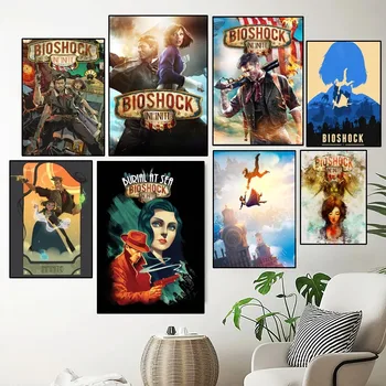 Игра BioShock Infinite Печать плакатов Спальня Офис Гостиная Художественная роспись стен Наклейка для украшения дома