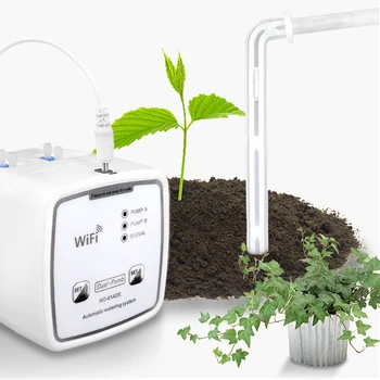 Интеллектуальное устройство для полива Wi-Fi, Автоматическая система капельного орошения с двойным насосом, таймер, контроллер приложения для садовых растений, цветов