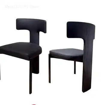 Итальянский Минималистичный обеденный стул в скандинавском стиле, Домашний стул со спинкой, Дизайнерский Роскошный Современный Большой И Маленький Домашний стул