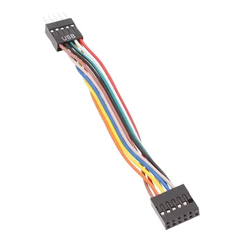 кабель-адаптер для подключения материнской платы к корпусу, USB 9-контактный 11-контактный разъемный кабель преобразования 24AWG, 5 шт.