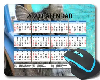 Календарь коврика для мыши на 2023 год, Светлые линии, полосы, Теневой игровой коврик для мыши