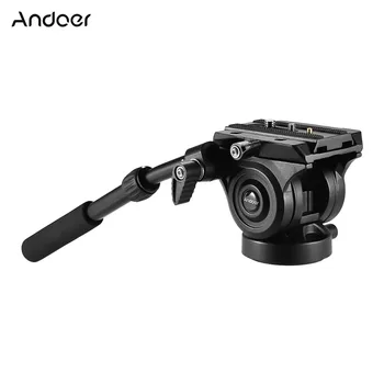 Камера Andoer VH05 Головка Штатива Для Видеокамеры Fluid Drag Pan/Tilt Head с Быстроразъемной Пластиной Из Алюминия для Canon Nikon Sony