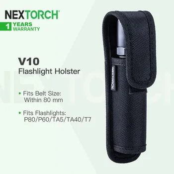 Кобура для фонарика Nextorch V10 Подходит для диаметров в пределах 30 мм, совместима с ремнем шириной менее 80 мм, для P80 / TA5 / T7 и т. Д