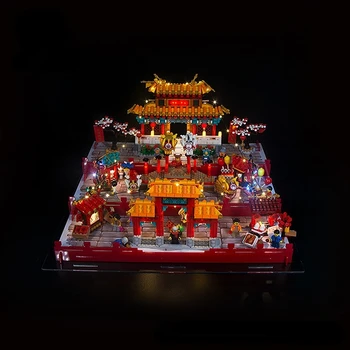 Комплект светодиодной подсветки Совместим с LEGO 80104 и 80105 Lion Dance TempleChinese Traditional Festivals Only Light Kit