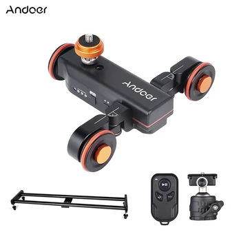 Комплект Слайдера Andoer Camera Video Dolly Slider с 3-колесной Автоматической Тележкой с 3 Регулируемыми Скоростями + 60 см/23,6 дюйма Направляющая Камеры Слайдер