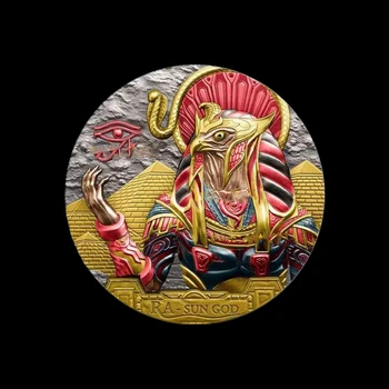 Красочный Египетский Бог Солнца Немагнитный Японский Миф Аматерасу Великий Бог Индийский Мифический Шива Памятная Монета Вызова Подарок