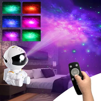 Лампа для проектора астронавта, светодиодный лазерный ночник Space Galaxy, проектор для детей, светодиодный проекционный светильник для космонавта для домашнего декора