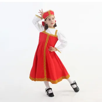 Латиноамериканский танец в Богемном стиле, Национальная традиционная одежда, костюм Русской девушки, Маскарадный костюм для народной вечеринки, детское платье принцессы