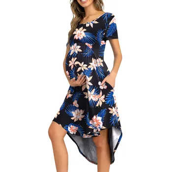Летняя одежда для беременных, кормящих грудью, одежда для беременных, модные платья для беременных, платье для беременных