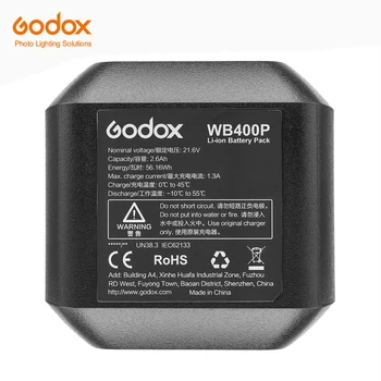 Литий-ионный аккумулятор Godox AD400PRO WB400P Внешняя вспышка Питание лампы камеры Резервный аккумулятор