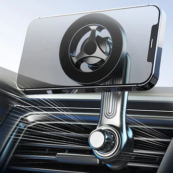 Магнитный кронштейн для мобильного телефона в автомобиле, Универсальное Вентиляционное отверстие, Подставка для смартфона, Вращающаяся на 360 градусов для автомобиля