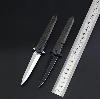 Маленький Карманный складной нож Excalibur M390 с лезвием и ручкой из углеродного волокна, инструмент для выживания в кемпинге, охоты, Тактические Рыболовные Ножи