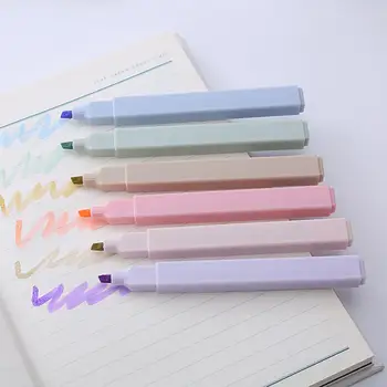 Маркер-маркер с нескользящей ручкой, быстросохнущая флуоресцентная ручка, 6-цветная флуоресцентная ручка, маркер для граффити 