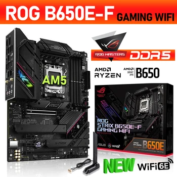 Материнская плата Socket AM5 DDR5 ASUS ROG STRIX B650E-F GAMING WIFI 6E Материнская плата PCIe 5.0 Новая AMD B650 Desktop ATX MAX-128G 6400 МГц