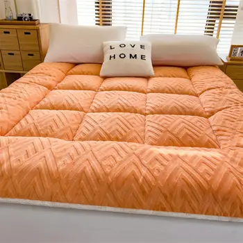 Матрас мягкий коврик для двуспальной кровати в доме, зимний коврик, утолщенное теплое постельное белье, молочный флис, матрас для односпальной кровати в студенческом общежитии