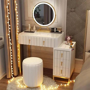 Мебельный гарнитур в скандинавском стиле столик для макияжа спальня современный минималистичный комод с выдвижным ящиком со встроенным зеркалом для макияжа
