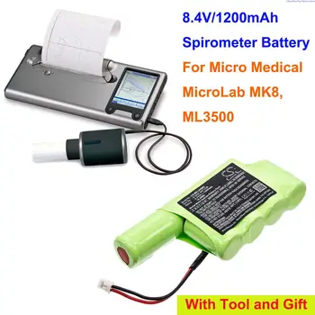 Медицинский аккумулятор GreenBattey емкостью 1200 мАч E-0639, 292099, BAT1038 для Micro Medical MicroLab MK8, ML3500