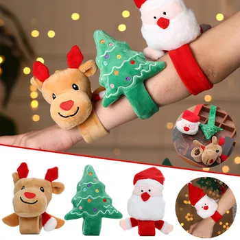Милые рождественские браслеты с изображением Лося Санта-Клауса, круглый браслет на запястье Для рождественского украшения, сувениры для вечеринок для детей 1шт # 50 г
