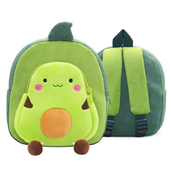Милый мультяшный фруктовый рюкзак с арбузом и авокадо, детский рюкзак 2-4 лет, рюкзак для детского сада, плюшевый рюкзак