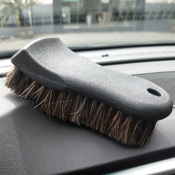 Многофункциональная щетка из мягкого конского волоса, используемая для чистки обода автомобильных шин, щетки для отделки салона автомобиля и сидений D7YA
