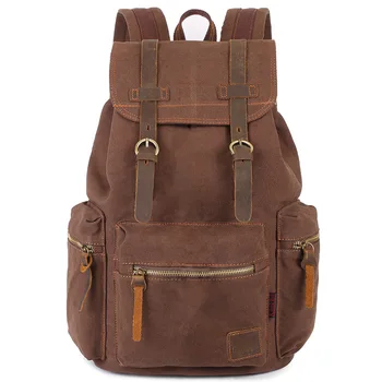 Многофункциональный холщовый рюкзак Chikage большой емкости, мужской ретро-рюкзак для ноутбука, студенческий повседневный евроамериканский модный школьный рюкзак