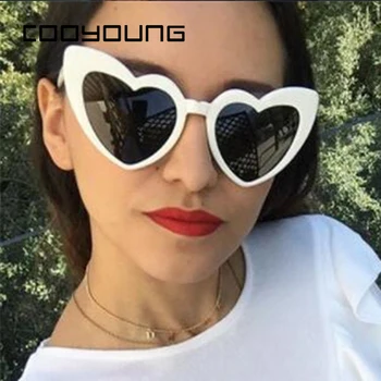 Модные солнцезащитные очки COOYOUNG, женские Брендовые дизайнерские женские солнцезащитные очки в форме сердца в стиле ретро, женские солнцезащитные очки UV400