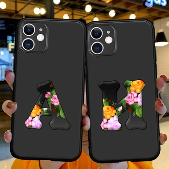 Модные цветы С Буквами, мягкий силиконовый Чехол Для Телефона из тпу, чехол для iPhone 14 13 12 Pro Max SE 2020 Plus X XS XR 11 Pro Max, Чехол Для Телефона