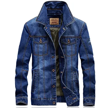 Мужская демисезонная джинсовая куртка, толстые высококачественные куртки, пальто, мужская повседневная верхняя одежда, Модная уличная одежда, Размер одежды 5XL MY926