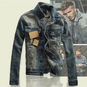 Мужская куртка с Хай-стрит 2022, рваная джинсовая куртка, Застиранная, в стиле пэчворк, потертая Джинсовая мужская тонкая уличная одежда, хип-хоп Винтажная куртка