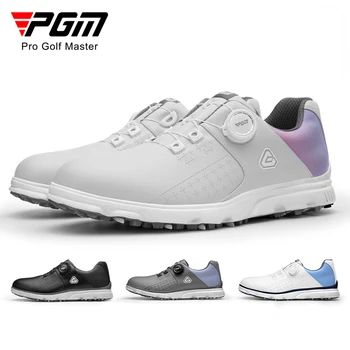 Мужская обувь для гольфа PGM, шнурки с ручками, нескользящие, водонепроницаемая мужская спортивная обувь, кроссовки XZ232