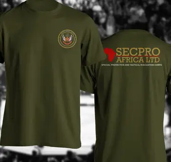 Мужская футболка Secpro Africa Military Contractor Special Force с коротким рукавом, повседневная летняя футболка из 100% хлопка с круглым вырезом