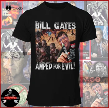 Мужская футболка с изображением вакцин Билла Гейтса 