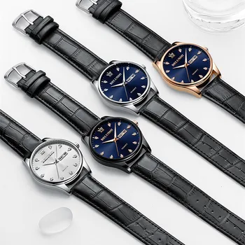 Мужские часы Лучший бренд класса люкс, часы из нержавеющей стали, Дата недели, водонепроницаемые мужские кварцевые часы, деловые мужские часы (можно на английском)