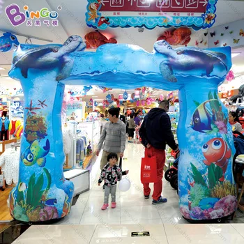 Надувная морская арка в виде рыбы-клоуна в океанской тематике для рекламы входной двери аквариума