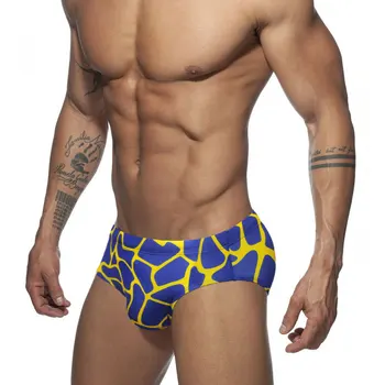 Накладка для плавания Для мужчин 2023 Купальный бикини с низкой талией и принтом, дышащий Сексуальный Треугольный пляжный купальник, Стринги для геев