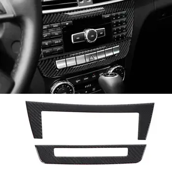 Накладка центральной панели управления автомобильной консоли из углеродного волокна для автомобильных аксессуаров Mercedes Benz W204 2010-2013 для стайлинга автомобилей