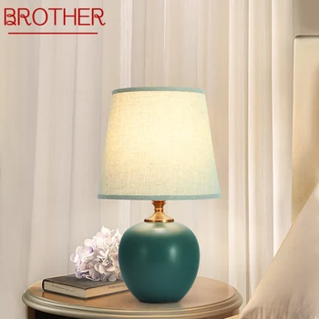 Настольная лампа BROTHER с сенсорным затемнением, современная керамическая настольная лампа, Декоративная для дома, спальни