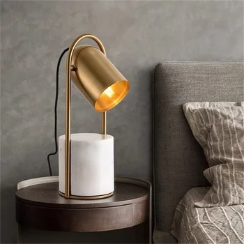 Настольная лампа TEMAR Nordic Simple Современная мраморная светодиодная настольная лампа Декоративная для дома Спальни