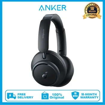 Наушники Soundcore от Anker Space Q45 с адаптивным шумоподавлением, снижают уровень шума до 98%, сверхдлинное время воспроизведения 50 часов, приложение Contr