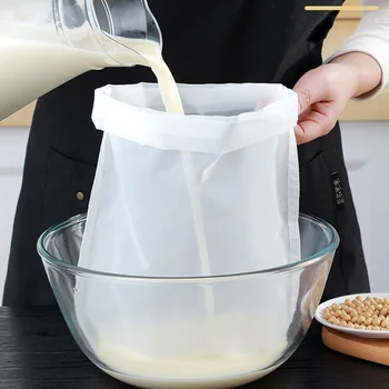 Нейлоновые фильтровальные пакеты Ситечко для растительного молока Сито для слива чайного фильтра Сетчатый пакет Кухонные принадлежности для домашней еды Сырная ткань Сито для меда