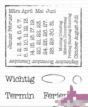 Немецкий Прозрачный штамп/печать для скрапбукинга своими руками/фотоальбома Декоративный прозрачный штамп A0529