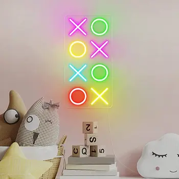 Неоновая вывеска XOXO с питанием от USB для декора комнаты, игровой светодиодный неоновый светильник с регулируемой яркостью, ночник для игровой комнаты, настенное искусство в пещере человека