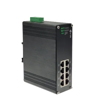 Неуправляемый Промышленный 8-Портовый Коммутатор Ethernet 10/100TX RJ45 с широким диапазоном потребляемой мощности 12~58 В постоянного тока