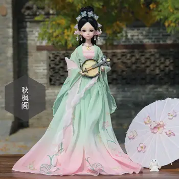 Новая 30-сантиметровая кукла с полным комплектом костюмов в китайском стиле, кукла 1/6 Bjd с головным убором, игрушки для переодевания девочек