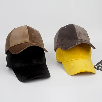 Новая женская бейсболка Золотая бархатная световая доска, однотонная шляпа, Уличные кепки для пар, мужские весенне-летние шляпы с солнцезащитным козырьком Tide