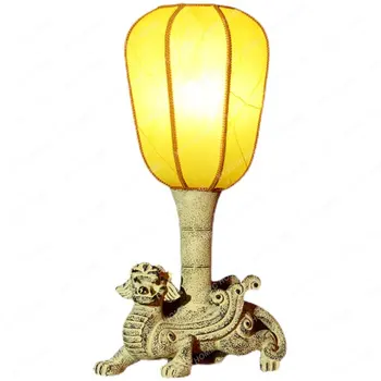 Новая настольная лампа в китайском стиле Гостиная Кабинет Прикроватная лампа для спальни Украшение в классическом стиле Ретро Дзен Креативный китайский стиль
