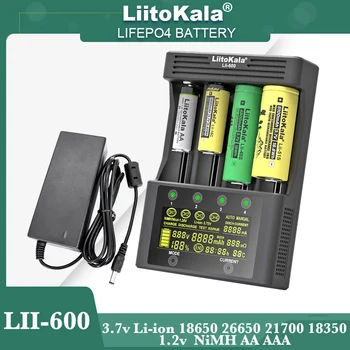 НОВОЕ зарядное устройство LiitoKala Lii-600 Для литий-ионных аккумуляторов 3,7 В Подходит для 18650 26650 21700 26700 1,2 В NiMH AA AAA