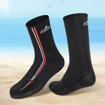 Новые 3 мм Неопреновые Носки для дайвинга Высокоэластичные Теплые Носки для плавания с маской и трубкой Пляжные Противоскользящие Носки для водных видов спорта Серфинга дайвинга