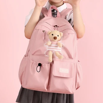 Новые студенческие школьные сумки женских моделей, Мультяшный Милый рюкзак, легкие школьные сумки большой емкости для младших школьников, мода на сотню модных школьных сумок большой емкости
