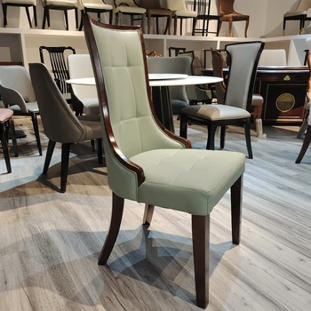 Обеденный стул из массива дерева в скандинавском стиле, современный Простой Модный Креативный Домашний ресторан, гостиничный стол, Роскошная спинка стула